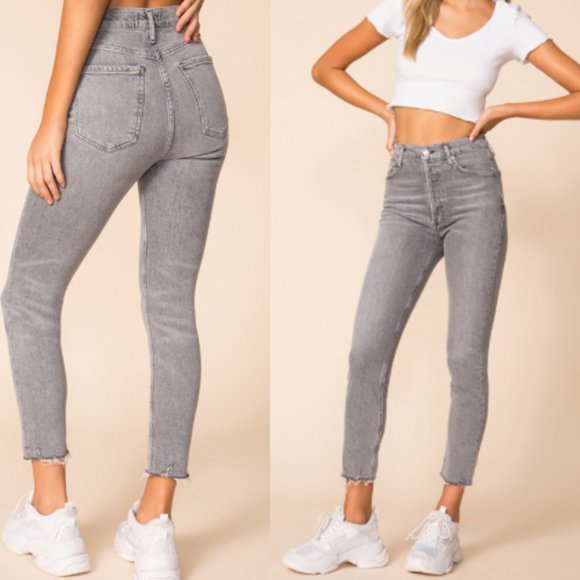Agolde Denim - Agolde Nico High Rise Slim Jeans in Gray 29 NWT